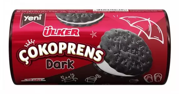 Ulker Cokoprens Dark tummasuklaatäytekeksi 300g - Täytekeksit ja vohvelit - 14410 - 1