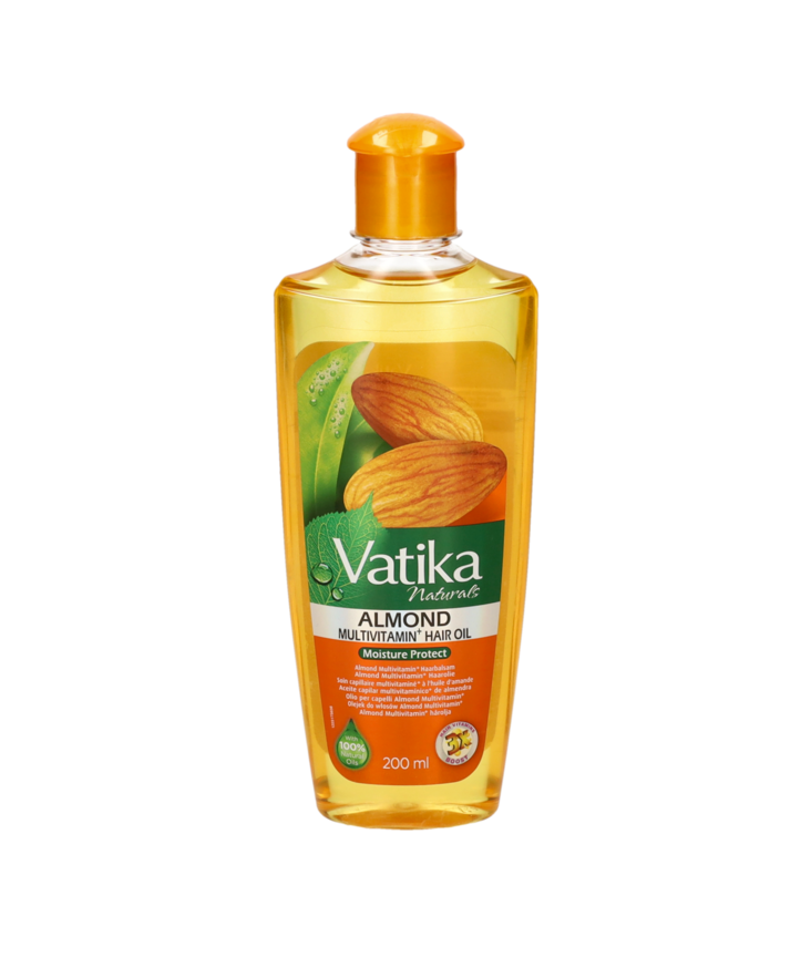 Vatika Naturals Multivitamin + Almond Hair Oil/ Manteli hiusöljy 200ml - Kosmetiikka - 6280 - 1