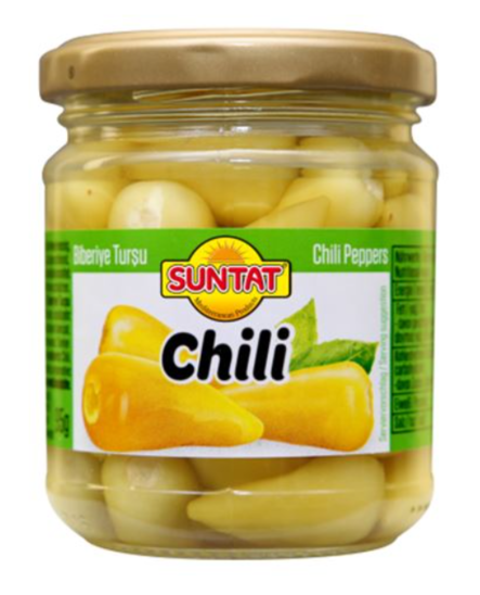 Suntat Chillies/ Chilipaprikat suolaliemessä 212ml CAM - Pepperonisäilyke - 20681 - 1