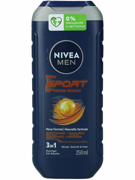 Nivea Men Shampoo-Shower Gel Sport/ Shampoo-Suihkugeeli 250ml - Saippuat ja suihkugeelit - 21151 - 1