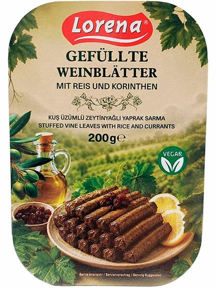 Lorena Stuffed Grape Leaves / Riisitäytteiset viininlehtikääryleet 200g - Valmisruokasäilykkeet - 21461 - 1