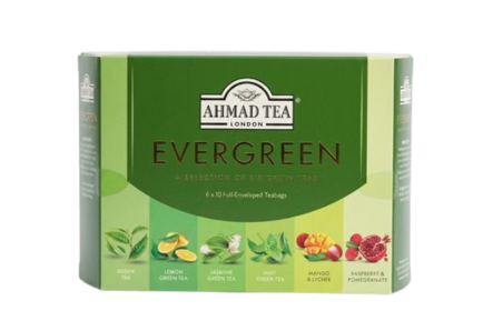 Ahmad Tea Evergreen Selection Teepussi 60kpl - Vihreä tee - 21081 - 1