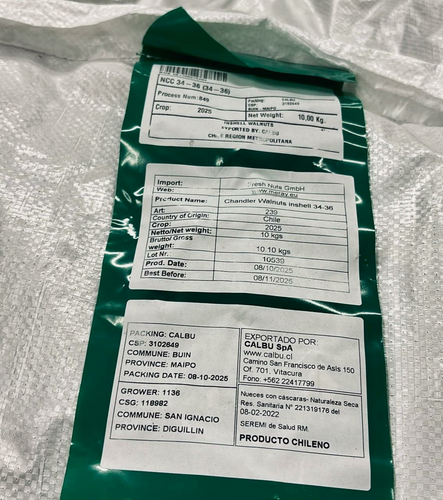 Chandler Walnuts inshell 34-36/ Saksanpähkinä 10kg - Pähkinät - 18811 - 1