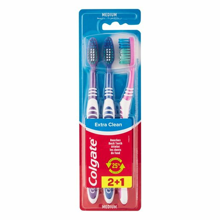 Colgate Toothbrush Extra Clean/ Hammasharja 3kpl - Hygieniatarvikkeet - 1791 - 1