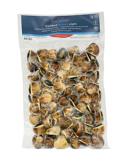 Dayseaday Cooked Brown Clam/ Keitetty Simpukka 40/60 1KG - Pakasteäyriäiset - 14651 - 1