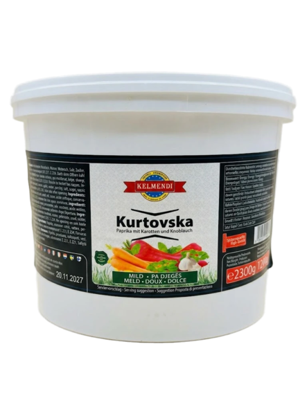 Kelmendi Kurtovska/ Paprika Säilyke Porkkanoilla ja valkosipulilla 2,5kg PET - Tomaatti- ja paprikasäilykkeet - 15011 - 1