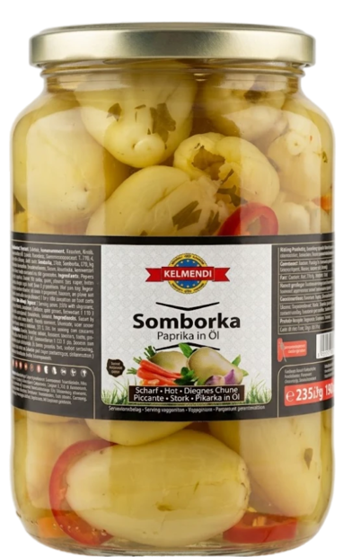 Kelmendi Paprika (Somborka) Mit Öl 2,5kg CAM - Tomaatti- ja paprikasäilykkeet - 3341 - 1