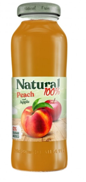 Natural 100% Peach/ Persikkamehu 0% sokeri 200ml - Täysmehut - 15981 - 1