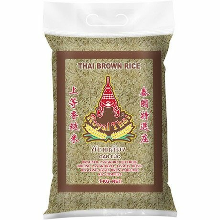 Royal Thai Brown Rice / Ruskea riisi 1kg - Tummat ja täysjyväriisit - 9291 - 1