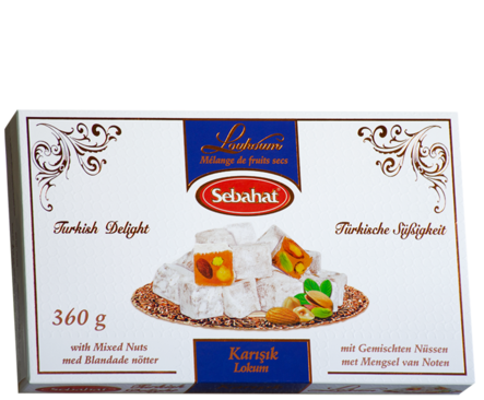 Sebahat Turkish Delight Mixed Nuts / Pähkinäsekoitus Lokum 360g - Turkish Delight & Halvat - 18171 - 1