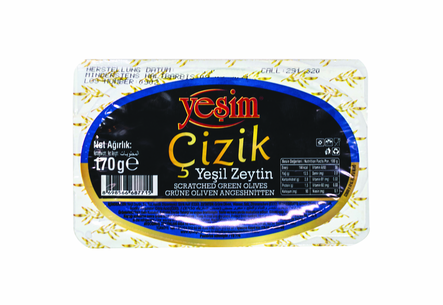 Yesim Cizik Yesil Zeytin/ Vihreä oliivi 170g VAKUM - Oliivisäilykkeet - 19651 - 1