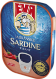 Podravka Eva Sardines Spicy/ Tuliset Sardiinit Kasviölyssä 100g TNK - Kala- ja äyriäissäilykkeet - 17151 - 1