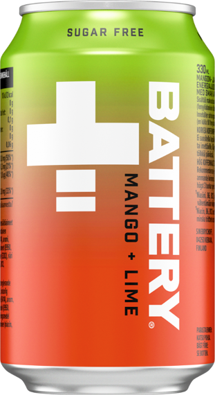 Battery Sokeriton Mango-Lime Energiajuoma 0,33l TNK - Energiajuomat - 17211 - 1