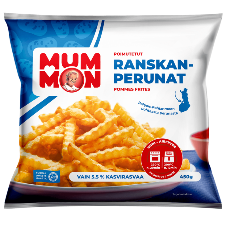 Mummon Poimutetut Ranskanperunat 450g - Pakasteperunat - 19741 - 1