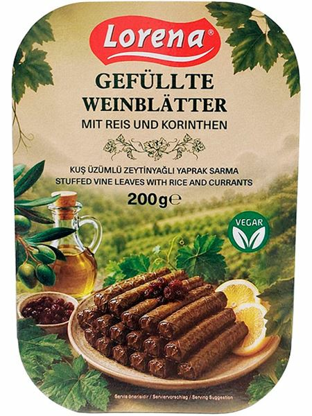 Lorena Stuffed Grape Leaves / Riisitäytteiset viininlehtikääryleet 200g - Valmisruokasäilykkeet - 21461 - 1
