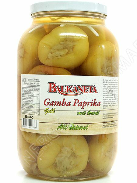 Balkaneta Gamba Paprika (Yesil) / Paprika säilykkeet vihreä 2,5kg - Tomaatti- ja paprikasäilykkeet - 641 - 1