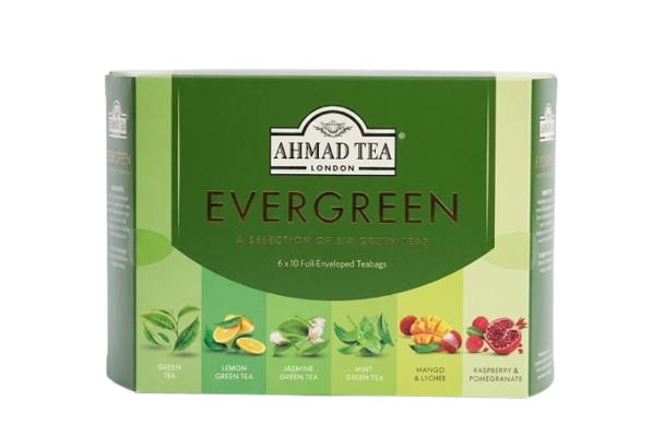 Ahmad Tea Evergreen Selection Teepussi 60kpl - Vihreä tee - 21081 - 1