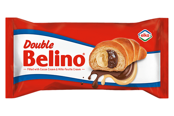 Belino Double Croissant täytetty kaakao&Mille Feuille- kermalla 80g - Täytekeksit ja vohvelit - 19911 - 1