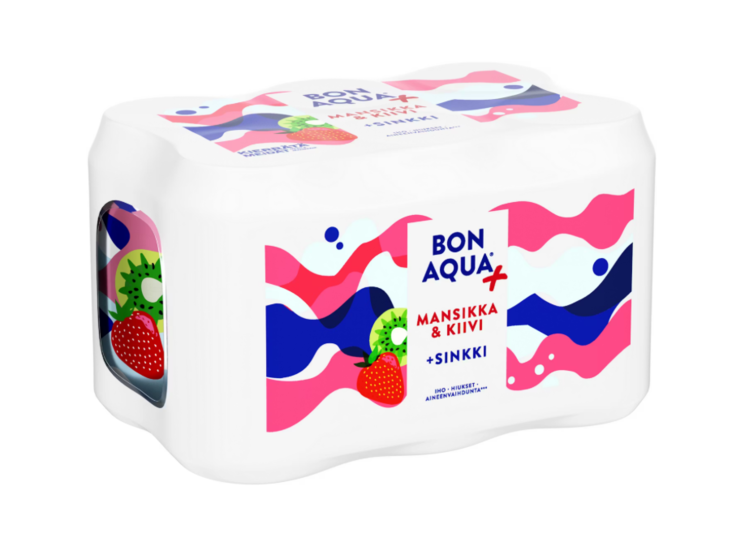 Bonaqua Mansikka-Kiivi Kivennäisvesi 6X330ml TNK - Kivennäis- ja lähdevedet - 19721 - 1