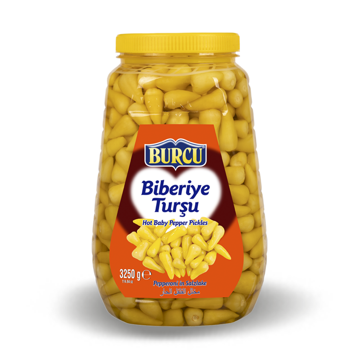 Burcu Biberiye Tursu / Pienet chilipaprikat suolaliemessä 3250g PET - Pepperonisäilyke - 1021 - 1