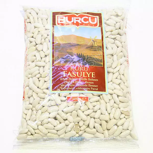 Burcu Horoz Fasulye / Valkoinen Papu 1Kg - Kuivatut pavut - 1081 - 1