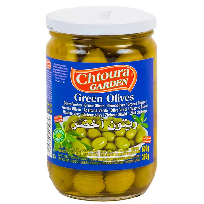 Chtoura Garden Green Olives, Lebanon / Vihreät oliivit 600g CAM - Oliivisäilykkeet - 12441 - 1
