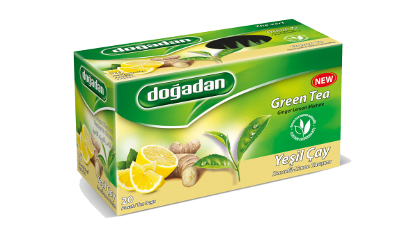 Dogadan Yesil Cay Inkivääri-Limon Tee 29g - Terveys teet - 17721 - 1