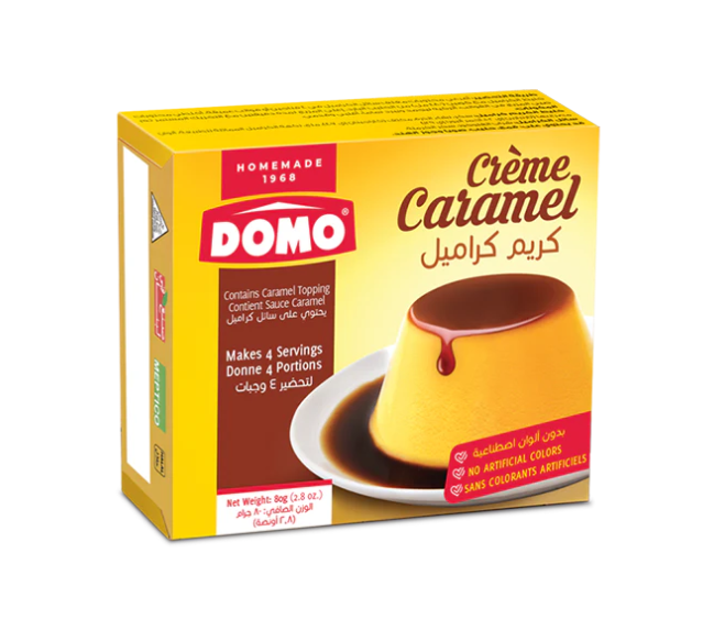 Domo Creme Caramel Kastikejauhe 80g - Vanukkaat ja jälkiruoka-ainekset - 2051 - 1