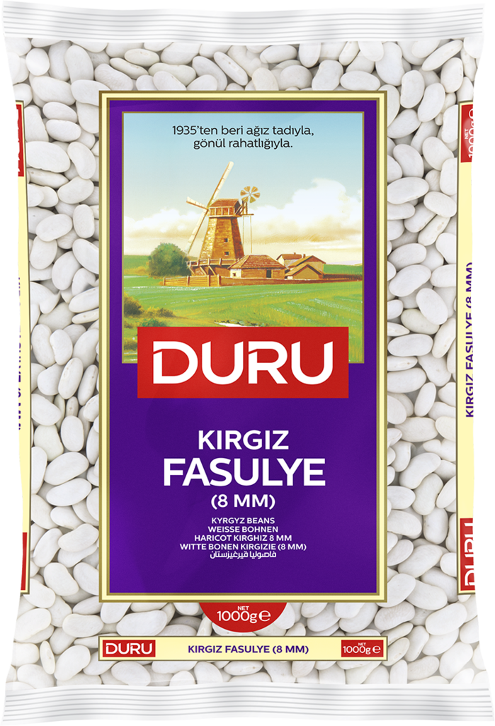 Duru Kirgiz Fasulye / Valkoiset pavut 8mm 1KG - Kuivatut pavut - 2221 - 1