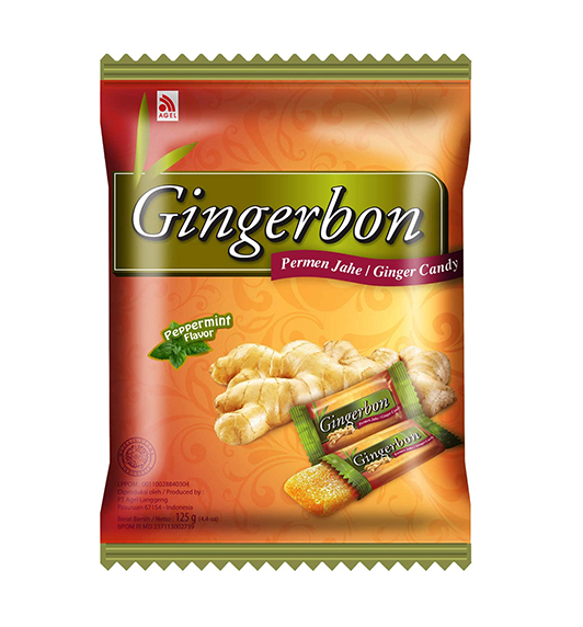Gingerbon Ginger Candy Peppermint / Mintunmakuinen inkiväärikarkki 125g - Irtomakeiset - 16531 - 1