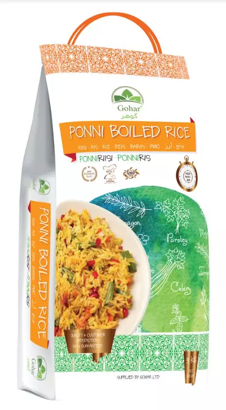 Gohar Ponni Boiled Rice / Ponniriisi 1kg - Tummat ja täysjyväriisit - 12581 - 1
