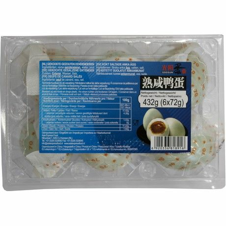 Goosun Duck Egg Keitetty&suolattu 432g - Kananmunat ja munavalmisteet - 15581 - 1