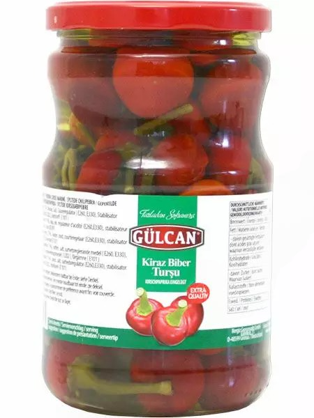 Gulcan Kiraz Biber Tursu/ Kirsikkapaprika 720g - Tomaatti- ja paprikasäilykkeet - 12711 - 1