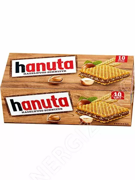 Hanuta Haselnuss- schnittei / Hasselpähkinä keksi 220g - Täytekeksit ja vohvelit - 3091 - 1