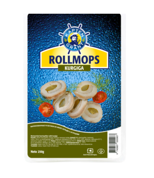 Kapten Grant Rollmops Sillifileerulla 250g - Kala- ja äyriäissäilykkeet - 21211 - 1