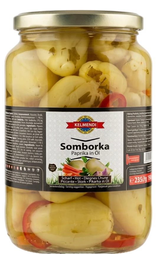 Kelmendi Paprika (Somborka) Mit Öl 2,5kg CAM - Tomaatti- ja paprikasäilykkeet - 3341 - 1