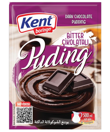 KentBor Bitter Chocolate Puding/ Katkera Suklaa Vanukasjauhe 100g - Vanukkaat ja jälkiruoka-ainekset - 19101 - 1