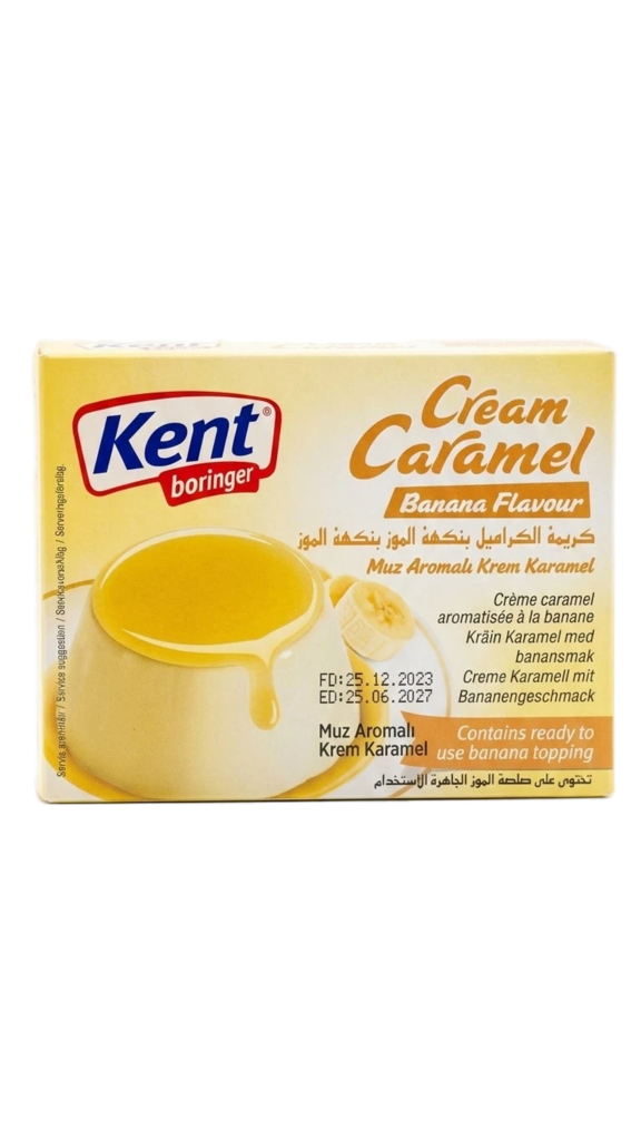 KentBor Cream Caramel Banana/ Banaani makuinen Kastikejauhe 71g - Vanukkaat ja jälkiruoka-ainekset - 19591 - 1