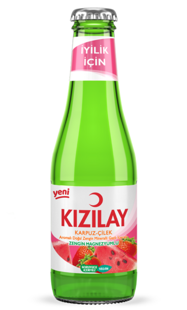 Kizilay Karpuz Cilek/ Kivennäisvesi vesimeloni-mansikka 200ml - Kivennäis- ja lähdevedet - 3421 - 1