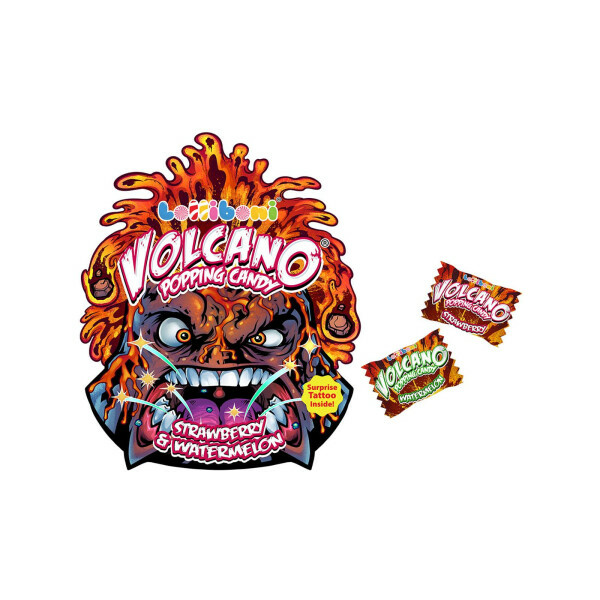 Lolliboni Volcano Popping Candy Strawberry&Melon 18g - Irtomakeiset - 14171 - 1