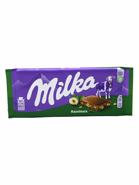 Milka Hazelnuts/ Hasselpähkinä-Suklaalevy 80g - Suklaat - 19401 - 1