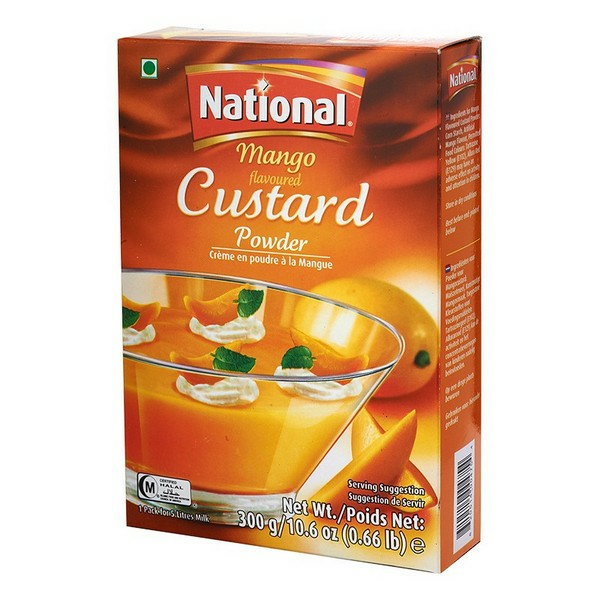 National Mango Custard Powder / Mango kastike jauhe 300g - Vanukkaat ja jälkiruoka-ainekset - 8231 - 1