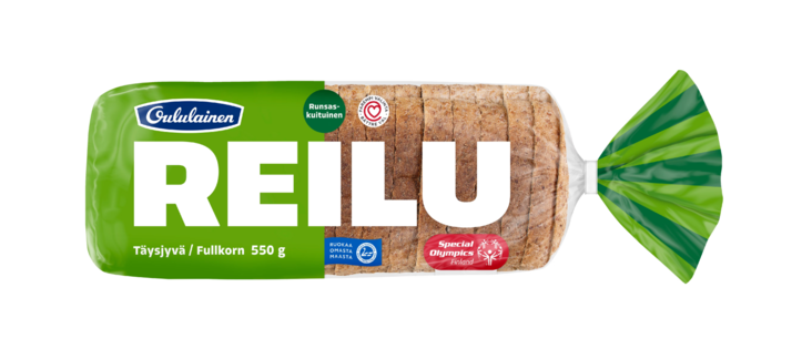 Oululainen Reilu Täysjyvä täysjyväleipä 550g - Patongit ja sämpylät - 16781 - 1
