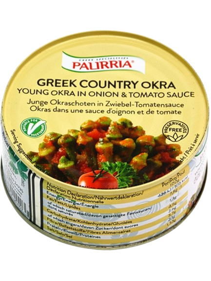 Palirria Young Okra in Tomato Sauce / Okraa tomaattikastikkeessa 280g - Papu- ja linssisäilykkeet - 20551 - 1