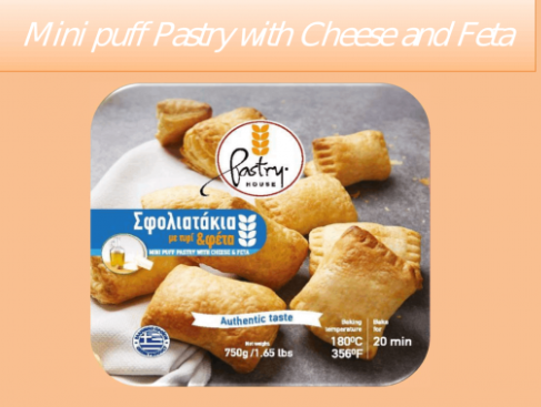 Pastry Single mini puff pastry pies with cheese 750g - Suolaiset leivonnaiset - 6091 - 1