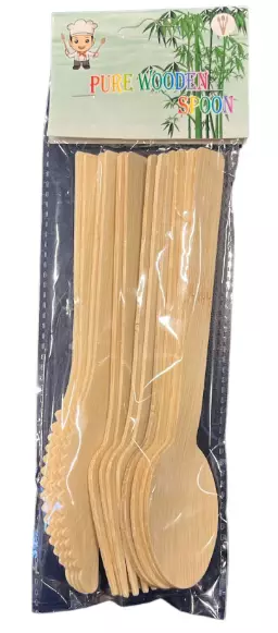 Puinen kertakäyttöateriamet 12kpl 2623 - Take Away -tuotteet - 15211 - 1