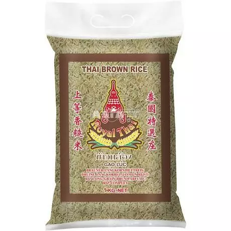 Royal Thai Brown Rice / Ruskea riisi 1kg - Tummat ja täysjyväriisit - 9291 - 1
