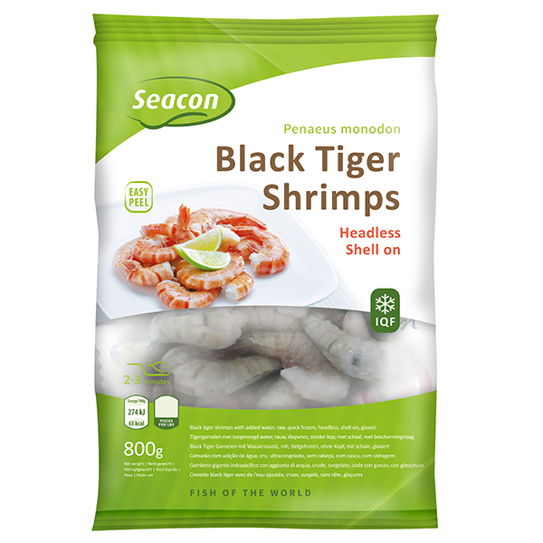 Seacon BT Shrimps HLSO EP 16-20p 80%/ Katkarapu 800g - Pakasteäyriäiset - 18221 - 1