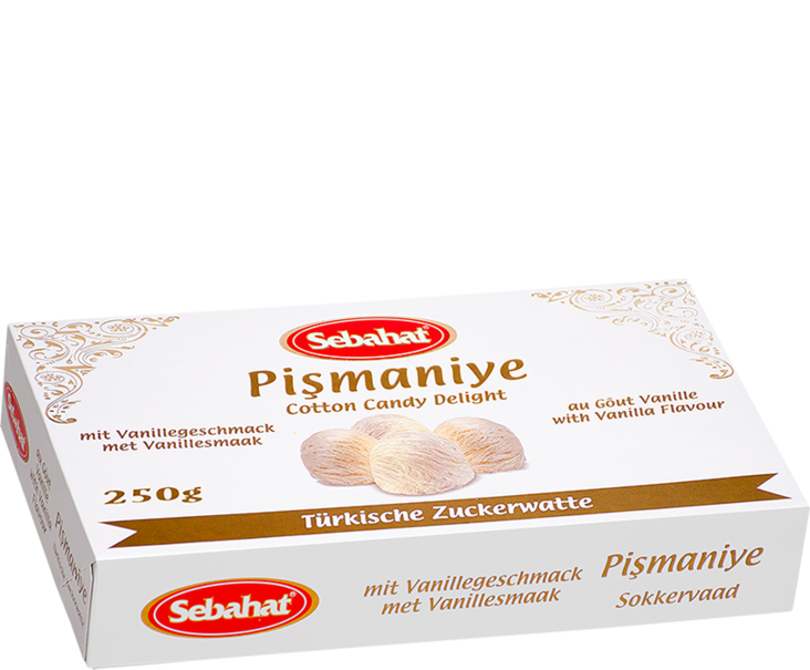 Sebahat Pismaniye Cotton Candy Vanilla / Hattara vaniljan makuisena 250g - Turkish Delight & Halvat - 18681 - 1