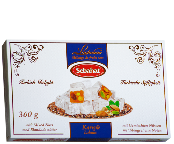 Sebahat Turkish Delight Mixed Nuts/ Sekoitus Pähkinät Lokum 360g - Turkish Delight & Halvat - 18171 - 1